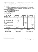 Đề kiểm tra chất lượng học kỳ II môn Tin học lớp 6 năm học 2014 - 2015